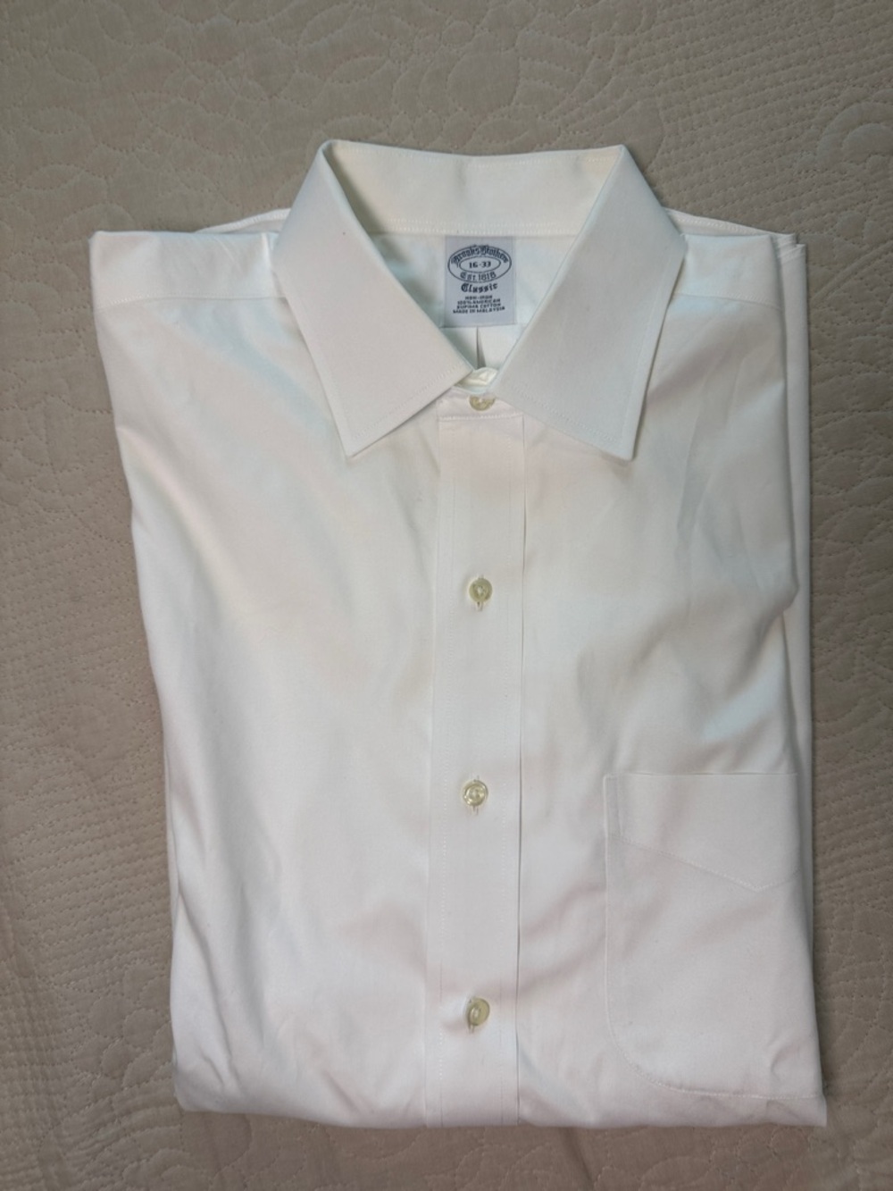 Brooks Brothers White Point-Collar Dress Shirt - Picture 5 of 5